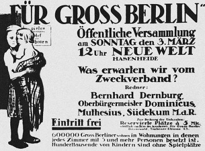 Плакат Для Большого Берлина, литография. 1912
