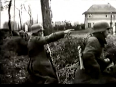 German troops on the outskirts of Goldap, retaken on 3 November 1944.jpg