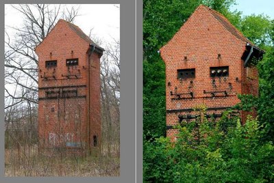 Подстанция прошлого века из Кранца, вид &quot;зима-лето&quot;