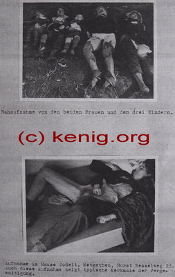 5. Nahaufnahme von den beiden Frauen und den drei Kindern.<br /><br />Aufnahme im Hause Jodeit, Metgethen, Horst Wesselweg 23. Auch diese Aufnahme zeigt typische Merkmale der Vergewaltigung.