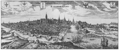 01. Кёнигсберг на гравюре 1652 года. Вид с запада