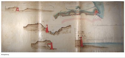 2011-11-12_181833 Konigsberg. Querschnittplan der Hafenanlage Aquarellierte Entwurfszeichnung, um 1900. Gefaltet. 21 x 53 cm.jpg