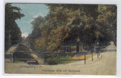 Вид на Фухсбергер аллее и Бахштрассе. Конец 19 столетия.