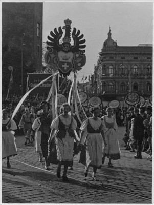 Stadtfeierzug um 1936, Munz platz