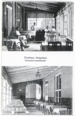 Metgethen, Forsthaus, Kolonaden-Innenansich 1920 - 1930t.jpg