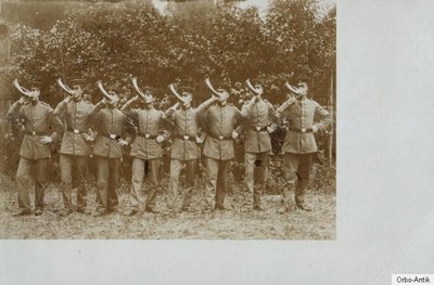 Soldaten-Jagdhornblaser-Rominten-1913