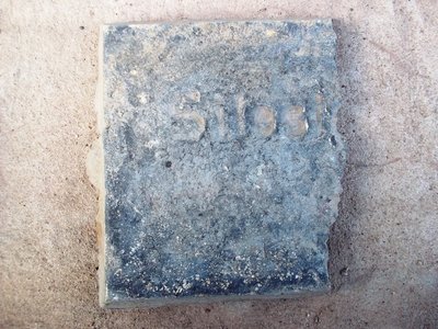 Фрагмент свинцовой плиты &quot;Silesi...&quot; найдена в одном из сараев города Багратионовска (Pr.Eylau)