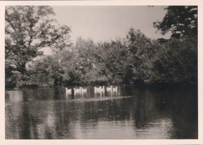 Landkeim Kr Samland, Gutshof, Gänse auf dem Hofteich 1943.jpg