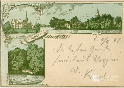 Варген. Замок и кирха. Литография 1898г..jpg