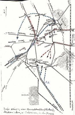 Рукописная карта, составленная Эрнстом Крюгером