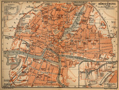 Карта Кенигсберга, 1910