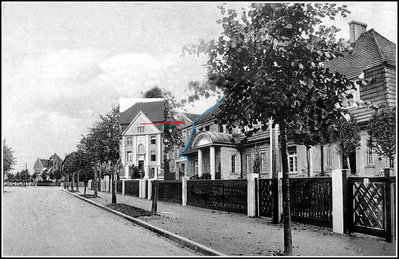 Königsberg 1921 Ostpreußen Maraunenhof Villen Allee Oberteich Feldpost Quednau.jpg