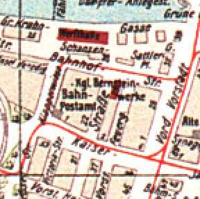 фрагмент карты 1910 г (Sattlergasse тогда была частью Bahnhofstr)