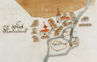 город на карте середины 17 века